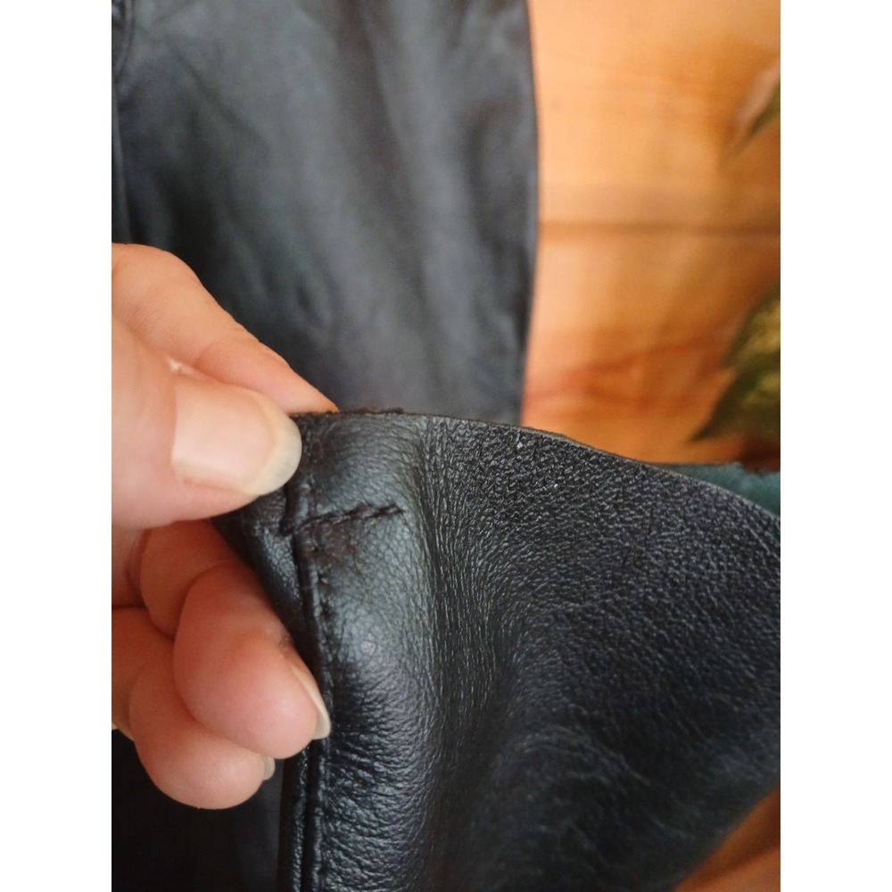 USA Bikers Dream Apparel Leather Pants [Broken Front Button]‎ Women's 3 / 4 31" - Picture 6 of 11